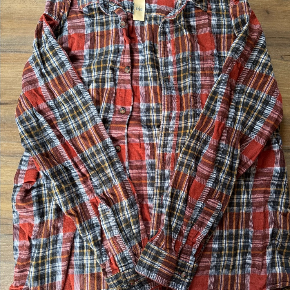 Plaid Men's Shirt in Red and Black